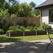vidaXL Verhoogde Tuinbak Zwart 240 x 80 x 24 cm koudgewalst staal