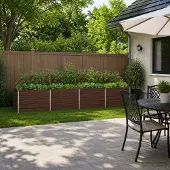 vidaXL Verhoogde Tuinbak Zwart 320 x 80 x 55 cm koudgewalst staal