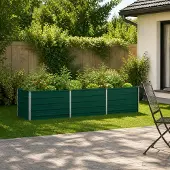 vidaXL Verhoogde Tuinbak Groen 240 x 80 x 55 cm koudgewalst staal