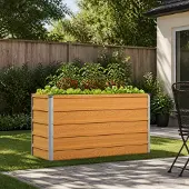 vidaXL Verhoogde Tuinbak Naturel 100 x 40 x 55 cm koudgewalst staal