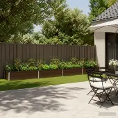 vidaXL Verhoogde Tuinbak Zwart 320 x 40 x 24 cm koudgewalst staal