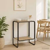 vidaXL Dressoir Artisanaal eiken 60 x 38 x 75 cm Bewerkt hout