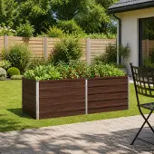 vidaXL Verhoogde Tuinbak Zwart 160 x 80 x 55 cm koudgewalst staal