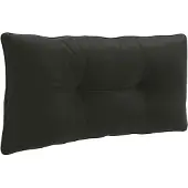 vidaXL Rugkussen PUTTEN 100% Polyester Zwart 70 x 40 x 10 cm