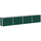 vidaXL Verhoogde Tuinbak Groen 320 x 40 x 55 cm koudgewalst staal