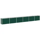 vidaXL Verhoogde Tuinbak Groen 480 x 40 x 55 cm koudgewalst staal