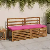 vidaXL Bankkussens SOEST 2 st 100% Polyester Roze 140 x 50 x 5 cm