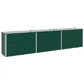 vidaXL Verhoogde Tuinbak Groen 240 x 40 x 55 cm koudgewalst staal