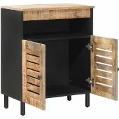 vidaXL Opbergkasten Naturel 60 x 33 x 75 cm Massief Mango Hout