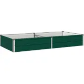 vidaXL Verhoogde Tuinbak Groen 160 x 80 x 24 cm koudgewalst staal
