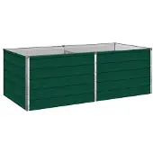 vidaXL Verhoogde Tuinbak Groen 160 x 80 x 55 cm koudgewalst staal