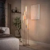 Zijlstra Vloerlamp Tube, crème / amber, Woon-/ Eetkamer, metaal, Scandinavisch, vloerlamp