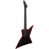 Esp Ltd EXL-7 Baritone Black Metal II Black red Burst Satin 7-snarige elektrische gitaar