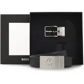 BOSS Leren ceintuur met Double B-monogramgesp