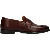 Manfield Rode leren loafers | Maat 46