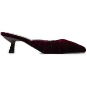 Manfield Bordeaux fluwelen muiltjes | Maat 38