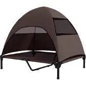 PawHut -Hundeliege-Polyester, Stahl-91L x 76B x 90H cm-Kaffee