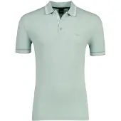 HUGO BOSS Boss Green Paddy poloshirt groen met witte kraag