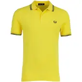 Fred perry Poloshirt 2-knoops pique geel 100% katoen