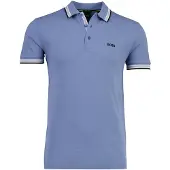 HUGO BOSS Korte mouw Paddy polo BOSS Green blauw 3-knoops