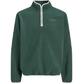 Jack & Jones Trui 'JOR Frederiksberg' donkergroen / wit