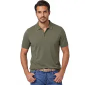 Brax poloshirt groen normale fit 3 knopen