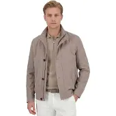 Bugatti Zomerjas wijde fit beige knopen en rits