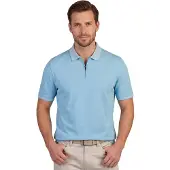 Bugatti Poloshirt blauw met rits wijde fit