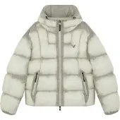 Lyle & Scott Winterjas ecru / grijs