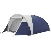 Outsunny campingtent, tunneltent voor 4 personen, met ophanghaakjes voor verlichting, inclusief draagtas
