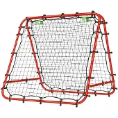 HOMCOM -Fußball Rebounder-PE, Stahl--100L x 95T x 90H cm-Rot