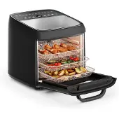 Princess 01.182494.01.001 Airfryer 12.6 l Anti-aanbaklaag, Digitale timer, Controlelampje Zwart