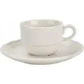 Witek Home Castel Cream Espressokopje met Schotel 100 ml - Romig Wit
