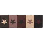 vidaXL Keuken Tapijt rode sterren 150 x 45 cm 100% Polyamide Wasbaar