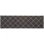 vidaXL Keuken Tapijt Antraciet geruit 180 x 60 cm 100% Polyamide