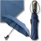 Omna Automatische Paraplu XL Blauw Inklapbaar met Hoes - Winddicht