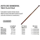 Goldenship Teak Pole Flag Bruin 120 cm