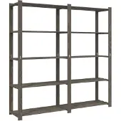 vidaXL Opbergrek 5-laags 170x38x170 cm massief grenenhout grijs