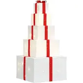 vidaXL Kerstdecoratie geschenkdoos 250 LED's warm wit