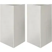 vidaXL Plantenbakken 2 st driehoek 50x43x75 cm roestvrij staal