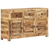 vidaXL Dressoir, 110x30x65 cm, massief mangohout