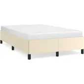 vidaXL Bedframe zonder matras 120x190 cm kunstleer crème