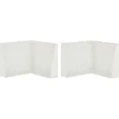 vidaXL Steunmuur, 2 stuks, 50 x 50 x 30 cm, staal, wit