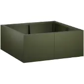 vidaXL Keermuur 4 st 100 x 100 x 50 cm Staal Olijfgroen