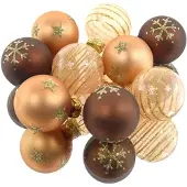 Kaemingk kerstboom microballen bruin goud mix 3 cm 9 stuks