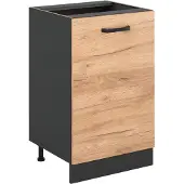 Vicco Keukenonderkast R-Line Goudkleurig Eiken/Antraciet 50 cm zonder werkblad, Model 70283