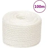 vidaXL Werktouw 20 mm 100 m polypropeen wit