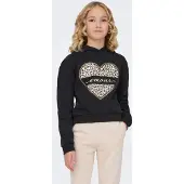 ONLY GIRLS Sweatshirt 'KOGCooper' taupe / goud / zwart / wit