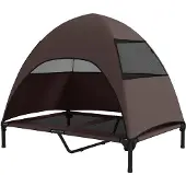 PawHut -Hundeliege-Polyester, Stahl-106L x 76B x 99H cm-Kaffee