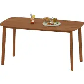 HOMCOM Eettafel 150 x 80 cm, keukentafel voor 6 personen, landelijke stijl, lichtbruin